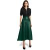 Fatto a mano Gonna da donna in pelle di agnello verde in vera pelle elegante formale da uf...