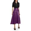 Fatto a mano Gonna da donna in pelle di agnello viola alla moda vera elegante formale morbida