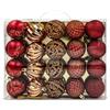 aTe Casa 20 Palline Natalizie 60mm Infrangibili Rosse e Oro