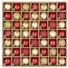 aTe Casa 49 Palline Natalizie 30mm Infrangibili Rosse e Oro