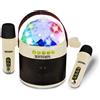Bontempi Mini Amplificatore Wireless con 2 Microfoni Wireless e Luci RGB