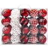 aTe Casa 20 Palline Natalizie 60mm Infrangibili Rosse e Bianche