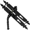KOTARBAU® PZ - Maniglia per porta 90 mm - Maniglia per porta - Maniglia decorativa - nera - universale, per interni ed esterni, in ferro battuto, resistente alla ruggine