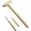 TopHomer Martello in ottone, 5 in 1 multifunzione a doppia testa Mirco Hammer Set con cacciavite per la riparazione di gioielli orologi