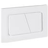 Empyreal Placca di controllo, pezzi di ricambio per cassetta di scarico, modelli precedenti Placca di controllo per Geberit Sigma01 UP320&300, Doppio scarico(Bianco Opaco)
