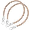 QUARKZMAN Tracolla in Pelle per Borsa, 2pz Manico di Ricambio Corto Intrecciata PU con Fibbie Metallo per Borsetta Fai da Te Borse a Mano (60cm, Cinturino Grigio Marrone + Chiusura Argento)