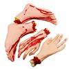 XONOR Halloween recisi i Piedi delle Mani incastonate Parti del Corpo spezzate sanguinanti Halloween Puntelli Decorazioni, 4 Pezzi (Piedi e Mani) (Colore della Pelle)