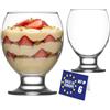 NORDIC SCHILLER Premium Coppette Gelato Vetro, 280ml, Set 6 100% SENZA PIOMBO Vetro Dessert Cup, Ciotele per Gelato con Base, Budini e Snack, Glass Ice Cream Cups