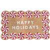 Comart - Zerbino Christmas - 40x70 cm - in Cocco - Sagomato con Disegni Natalizi - Tappeto per Ingresso Esterno o Interno - Antiscivolo - Decorazione per le Feste - Regalo per la Casa - Candy Cane