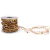 ANCLLO 10M Artificial Bead Ribbon Chiffon Ribbon and Organza Lace Ribbon Trims (Gold)