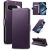 Yunubeyii Cover Libro per Google Pixel 10/10 Pro - [Blocco RFID] Luxury PU Leather Portafoglio Card Holder Magnetic Phone Custodia con Kickstand, Cover Protettiva Antiurto, Viola