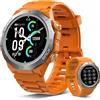 Ddidbi Smartwatch Uomo Donna con Effettua o Risposta Chiamate, 1.39 Militare Orologio Smartwatch, Sonno Cardiofrequenzimetro, 110+ Modalità Sportive Fitness Tracker, IP68 Smart Watch Android iOS, Orange