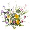 CEWUDA 4 Pezzi Fiori Finti per Decorazioni Margherite Rose Fiori di Campo Estivi Fiori Artificiali per Decorazione Composizioni Floreali Primaverili Centrotavola Festa Matrimonio Casa Cimitero Esterno