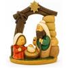 Gesar art in progress Gesar Presepe moderno completo con capanna in legno e statuine natività 13cm - presepio di Natale con personaggi artigianali - decorazione natalizia elegante per casa e chiesa