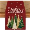 Artoid Mode Runner natalizio rosso, decorazione da tavolo invernale con alberi e stelle, Merry Christmas, decorazione per cucina, festa, festività, 40x300 cm