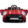 Pilots Kids Macchina per Bambini Elettrica Mini Cooper S 12V Rosso Metallizzato