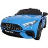 Pilots Kids Auto Elettrica per Bambini 12V Mercedes SL63 Blu Metallizzato Cintura