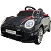 Pilots Kids Macchina per Bambini Elettrica Mini Cooper S 12V Nero Metallizzato