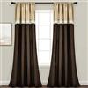 Lush Decor Terra - Coppia di tende da finestra, 213 x 137 cm, colore: beige e marrone