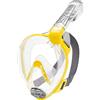 Cressi Duke, Maschera Integrale Grande Visione Snorkeling con Tubo Dry Unisex Adulto, Giallo (Clear/Yellow), M/L