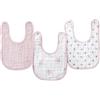 aden + anais Essentials - Bavaglino a scatto, 100% mussola di cotone, panno per il rutto a 3 strati, super morbido e assorbente, per neonati, neonati e bambini, regolabile con bottoni, confezione da 3