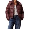 CALVIN KLEIN JEANS ESSENTIAL MIDWEIGHT PUFFER JACK Piumino con Cappuccio donna