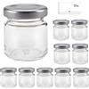 mikken 10 mini vasetti per marmellata da 53 ml, con coperchio, colore argento, etichette incluse