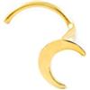 Monde Petit Piercing per naso luna - oro giallo 9k (375) - Scatola Regalo - Certificato di garanzia
