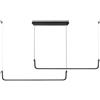 V-TAC VT-7770 lampadario led a sospensione 24W- design moderno barre sottili doppia U colore nero luce 4000k L:1525mm - sku 6941