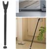 JJoexyfit Barra di sicurezza per porta scorrevole in vetro, per patio e appartamenti, barra di sicurezza per porta scorrevole (nero)