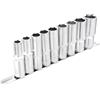 DAKCOS Set di 9 bussole lunghe esagonali, 1/2, set di chiavi a bussola metriche da 10-24 mm, con guida in metallo, per riparazioni di auto domestiche e fai da te, CR-V, lunghezza 76 mm