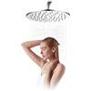 ZHYUAN SoffioneDoccia a Pioggia,SoffioneperDoccia In acciaio Inox,SoffioneperDoccia Regolabile,Docce in acciaio inox,7.5 pollici,flusso d'acqua regolabile a 360°,con ugello in silicone anticalcare