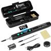 LURICO Kit di Saldatura, 180-450℃ Ricaricabile USB Saldatore a Stagno Portatile Senza Fili Saldatura Elettrico con 3 Punte di Ricambio Stazione di Saldatura per Riparazioni Ingegneria, Creazione Gioielli