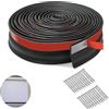 WLHFDC 6M Guarnizione Porta Garage Basculante,Soglia Porta Antipioggia,Universale Guarnizione per Porta Garage,Striscia di Ricambio Resistente Alle Intemperie Gomma,Mantieni il tuo Garage Asciutto