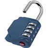 KAWAHA CL11BG,Lucchetto a combinazione a 4 cifre, per esterni, con combinazione personalizzata, per armadietti da palestra, scuola, cassetta degli attrezzi, cerniere e stoccaggio (blu-grigio * 1)