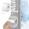 JKITNHJOT Nastro di guarnizione autoadesivo per porte e finestre, 3 cm x 10 m, nastro sigillante trasparente impermeabile e resistente alle intemperie per porte, finestre e giunzioni di vetro