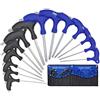 DAKCOS Set da 14 chiavi a T Torx e brugola, Set chiavi esagonali 2,5 mm-10 mm e Set chiavi a stella T10-T50 con supporto di stoccaggio, Cr-V