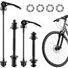 SANLIUBA Set a Sgancio Rapido per Bicicletta，8 Pezzi per Bicicletta con Perno Cavo a Sgancio Rapido per ASSE Ruota Anteriore, Perno Cavo Posteriore, Adatto per Assi da 20, 22, 24, 26 e 28 Pollici
