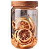 Upstore Barattolo per alimenti in vetro trasparente 750ml con coperchio ermetico in legno di acacia, contenitore per alimenti per caffè chicchi bottiglia di spezie zucchero biscotti noci caramelle