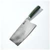 HexClad Coltello tritatutto 18 cm - acciaio damasco giapponese, Full Tang | Lama in acciaio damasco antiruggine, struttura a tutto tondo, manico in legno di Pakka, potente per carne ed erbe