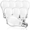 Venforze Lampadine a baionetta da 150 W, 15 W, A60 B22, 1600 lm, luce bianca diurna, GLS Frosted BC a risparmio energetico, non dimmerabili, confezione da 8