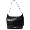 Sidona, Hobo Bag con stampa rettile Donna, Nero, Einheitsgröße