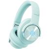 Picun B8 - Cuffie Bluetooth over-ear, 120 ore di riproduzione con 3 modalità equalizzazione, bassa latenza, chiamate in vivavoce, bassi profondi, per viaggi, casa, ufficio e PC (ciano)