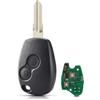 onetop1 433Mhz Telecomando per Renault Trafic Duster Master Mode Clio3 Twingo NO153 | per Renault Movano Dacia Logan Sandero Kangoo,Chip ID46 PCF7946,chiave auto,lama NO153