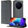 XINYEXIN Custodia per Vivo X300 Pro, Cover a Libro in Pelle PU con Blocco RFID, Slot per Carte, Supporto, Protezione Completa Antiurto - Nero
