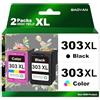 BAOYAN 303 XL Cartucce Multiple Cartucce per hp 303 Nero e Colore per hp 303XL per HP Envy Photo 6230 Cartuccia 7830 6232 6230 6220 7130 7134 6234 6222 6255 6258 6552 7120 (Nero Colore,2-Pack)