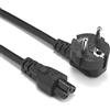 CABLEPELADO Cavo di alimentazione Trebol IEC-320-C5 | Cavo di alimentazione per HP, Acer, DELL, Sony, Lenovo, TV LG Samsung Monitor Laptop Notebook, Caricabatterie per computer portatile | Colore nero | 3 metri.