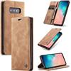 owlhold Cover Samsung Galaxy S10e Custodia Samsung S10e Portafoglio Flip [Antiurtoo][Cavalletto][Carta Fessura] Cover Pelle per Samsung Galaxy S10e- Marrone