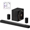 ULTIMEA Skywave X60 a 7.1.4 Canali Soundbar, Combo Audio Surround TV Wireless Professionale con Dolby Atmos, Soundbar da 840 W, Subwoofer da 8 Pollici, Amplificazione GaN e Pass-Through HDR 4K.