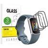 X-Dision [3 Pezzi Pellicola Protettiva Compatibile con Fitbit Charge 5,[Resistente ai Graffi, Alta Definizione][3D Curved Full Cover] Pellicola Protettiva per Fitbit Charge 5